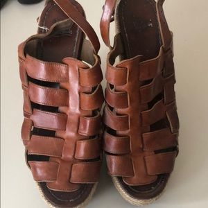 Christian Louboutin leather wedges